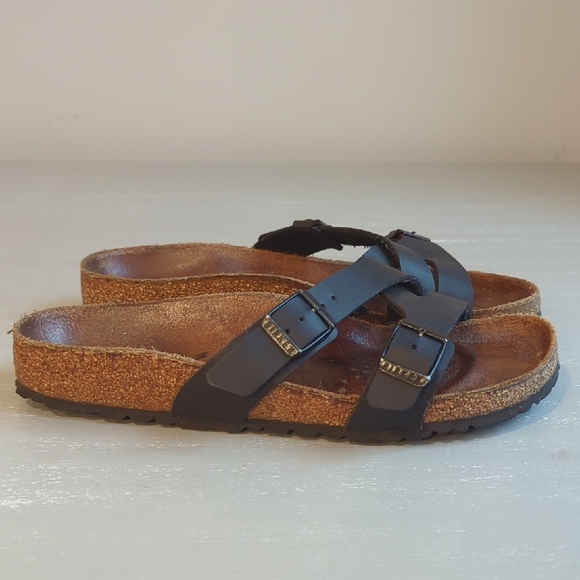 Birkenstock Women’s Yao Sandal Black Birko-Flor size 39 - Picture 3 of 10
